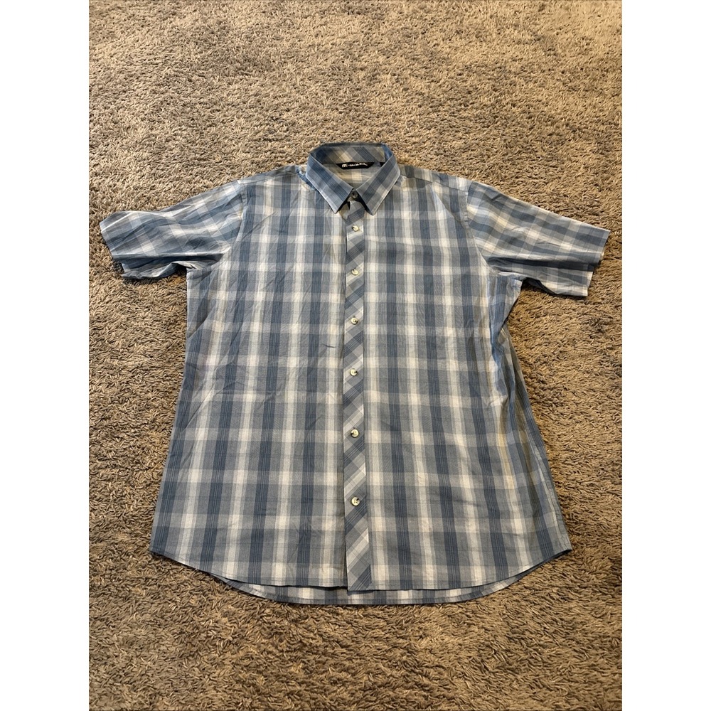 Travis Mathew Mens Short Sleeve Button Down Shirt Large L